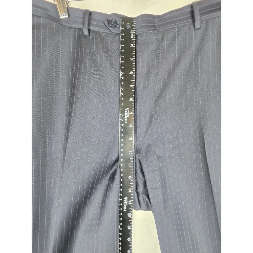 Canali 1934 2Pc Pinstripe Suit Mens 44L Gray 100% Wool Made in Italy Notch